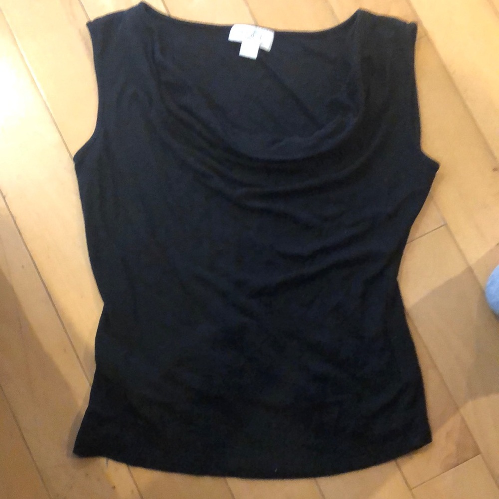 Black sleeveless top